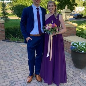 Azazie Molly Bridesmaid Dress in Grape size 8